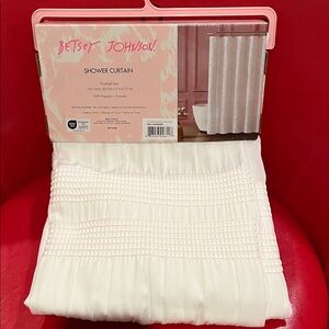 Betsey Johnson Cream Shower Curtain